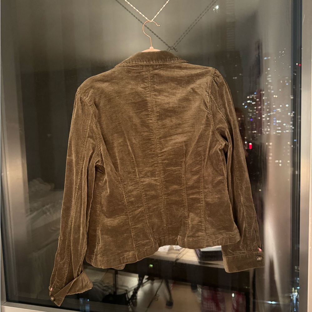 NWT Kut from the Kloth Olive Corduroy Jacket with Pink Trim - Picture 6 of 8